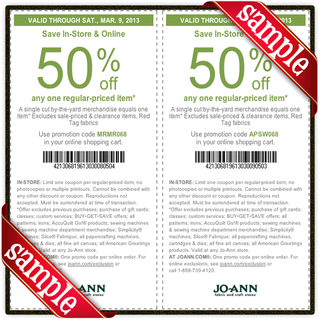 45 joann 50 off coupon printable