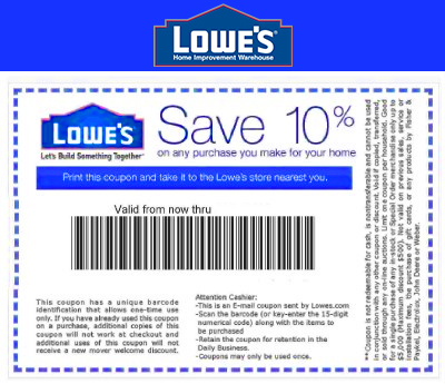 Lowes Coupon Free Printable Coupons