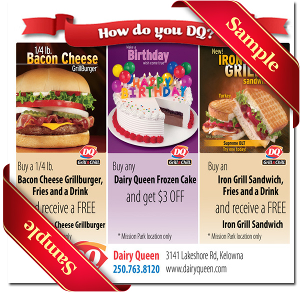 Dairy Queen Free Printable Coupons