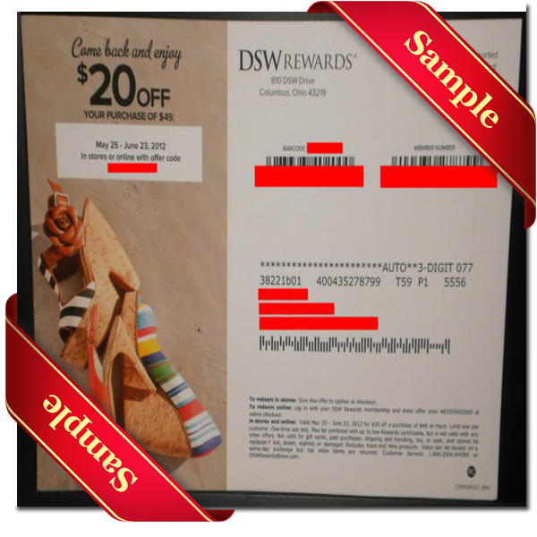 Sample Dsw Printable Coupon and Mail-in Coupons