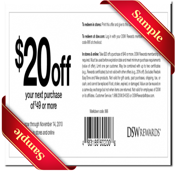 dsw coupons 2013