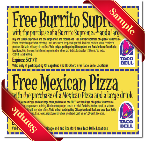 Tacobell Free Printable Coupons