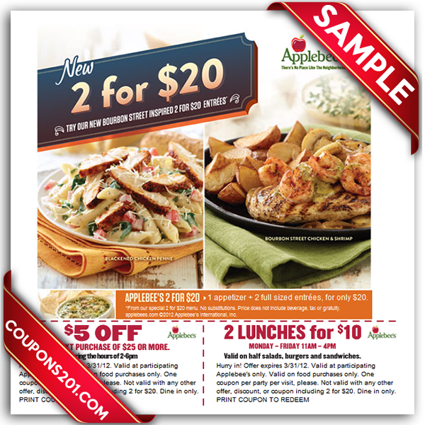 Coupons For Applebee's Printable