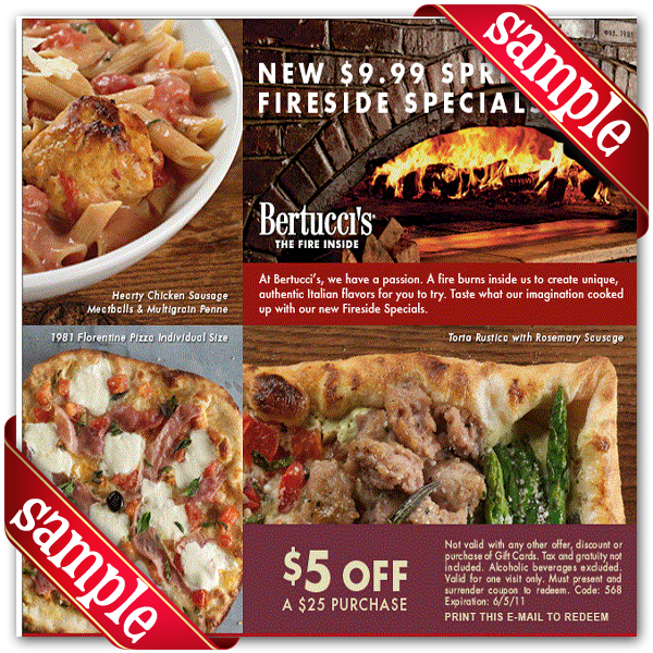 Bertuccis Free Printable Coupons