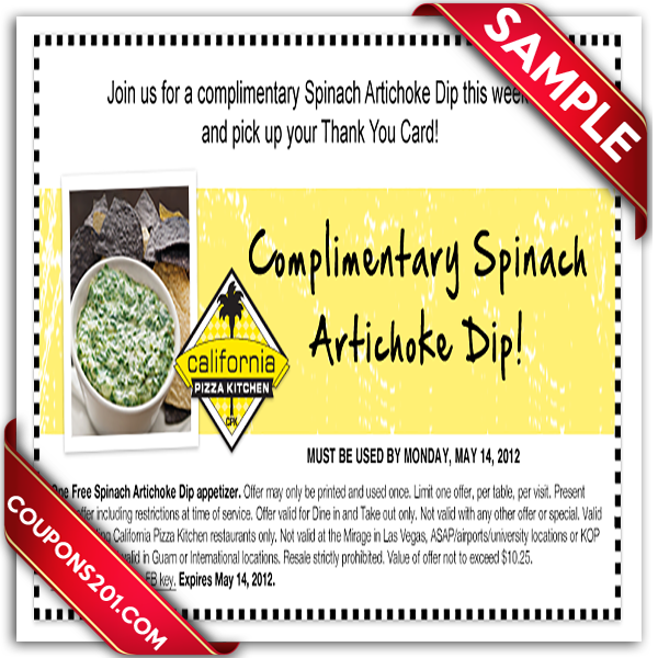 California Pizza Kitchen – Free Printable Coupons