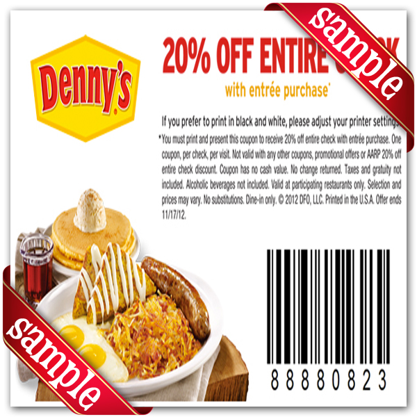 Denny's Coupon Printable October 2019 - Save Avg of $5