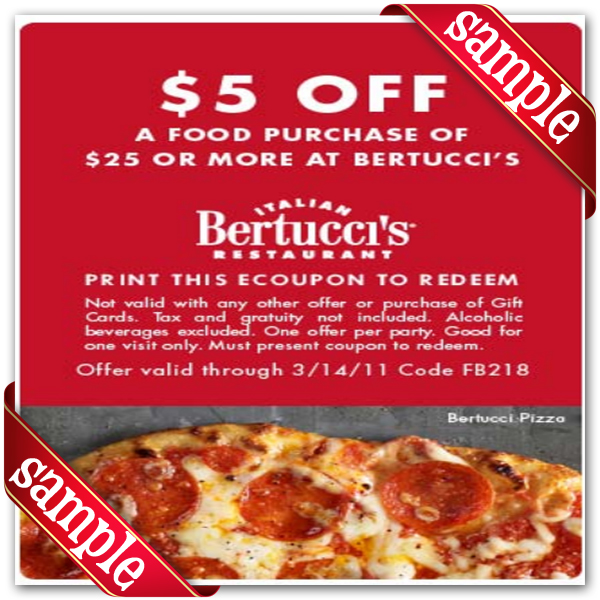 Bertuccis Printable Coupon December 2016