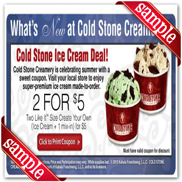 Cold Stone Coupons Printable