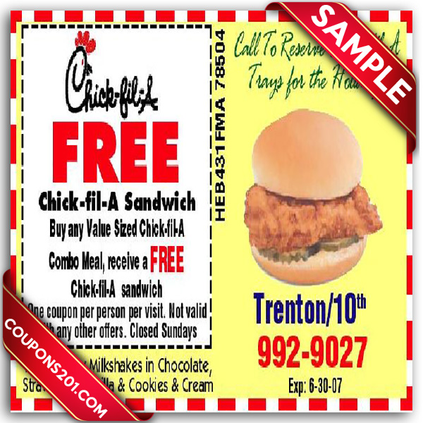 42 free chick fil a meal coupon