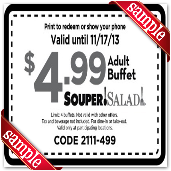 Souper Salad Coupons Printable for 2014