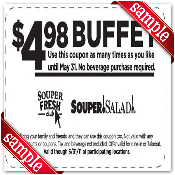 Souper Salad Coupons Printable for 2014