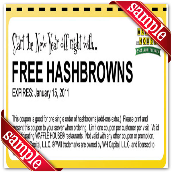 Waffle House Free Printable Coupons