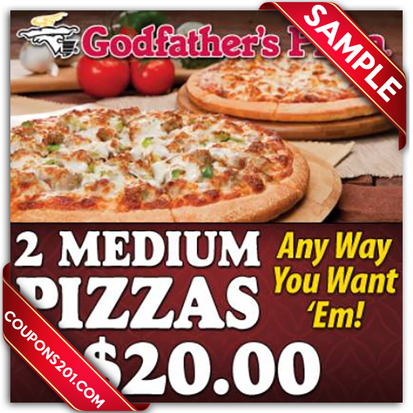 Godfather's pizza Printable Coupon December 2016