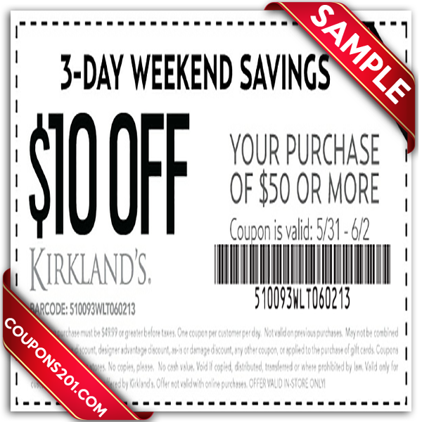 Kirklands Free Printable Coupons