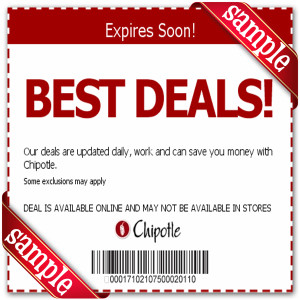 Chipotle Mexican Grill Printable Coupons
