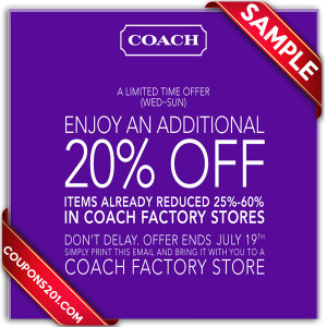 Coach free coupon