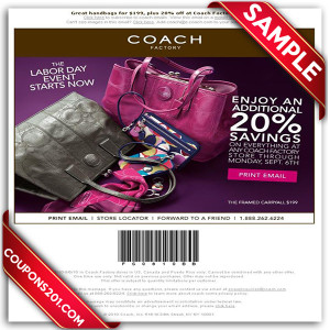 Coach free coupons