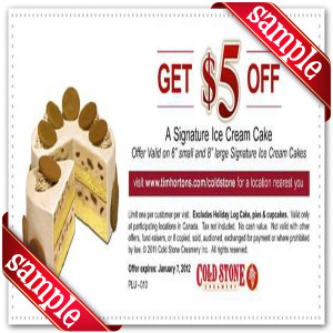 Cold Stone Creamery Printable Coupons