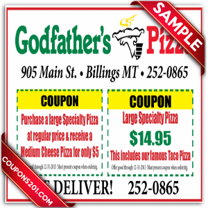 Coupon Godfather's pizza