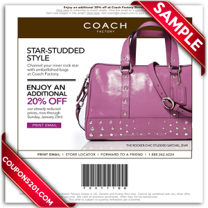Free Coach printable coupons