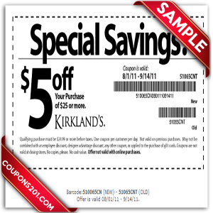 Free printable coupons Kirklands
