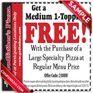 Godfather's pizza free coupons