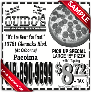 Guido's Pizza printable coupon free