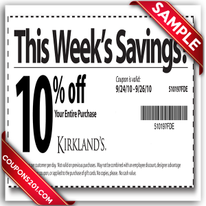 Kirklands coupons free