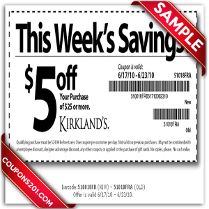 Kirklands printable coupon