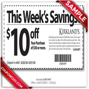 Kirklands printable coupon free