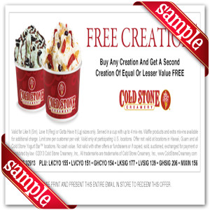 Latest Cold Stone Creamery Coupon For 2024