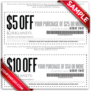 Printable coupons Kirklands