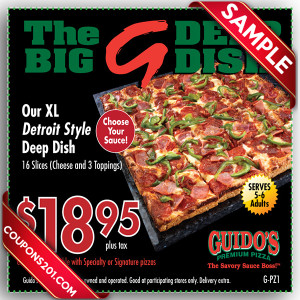 free Guido's Pizza coupons