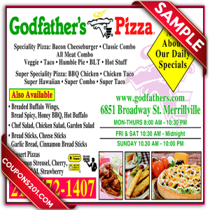 free coupon Godfather's pizza
