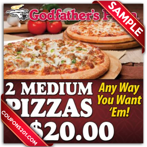 free coupons Godfather's pizza