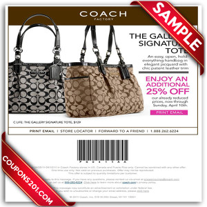 free printable coupons for Coach