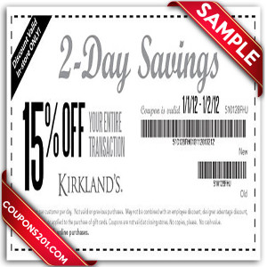 printable Kirklands coupons